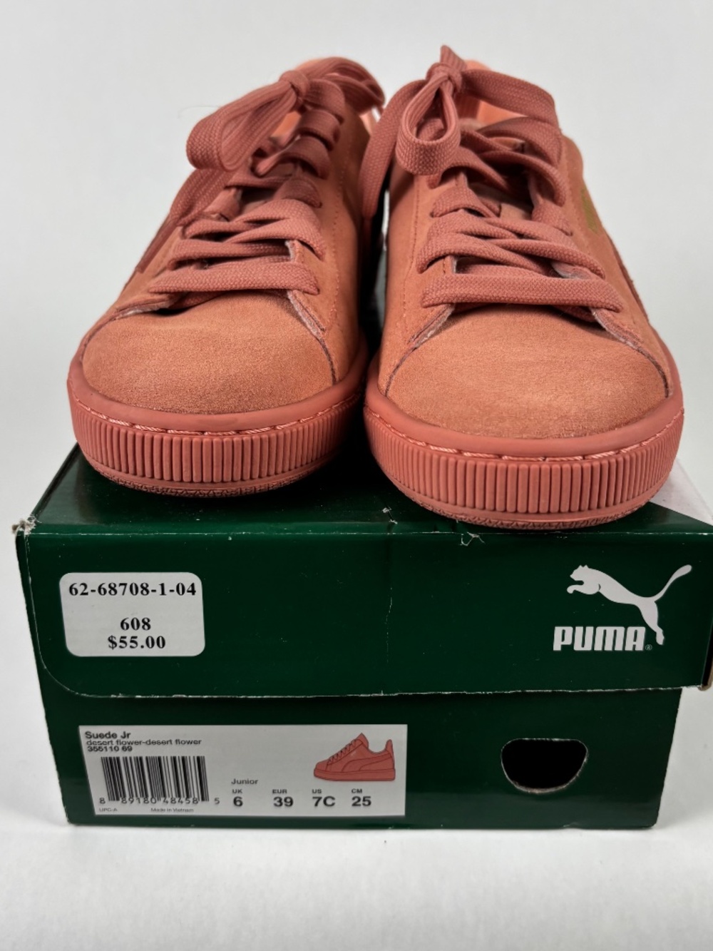 Puma, Suede, Skate/Court, Sneakers, Pale Pink/Samon Women's Size 8.5- 39 UK - Picture 11 of 12